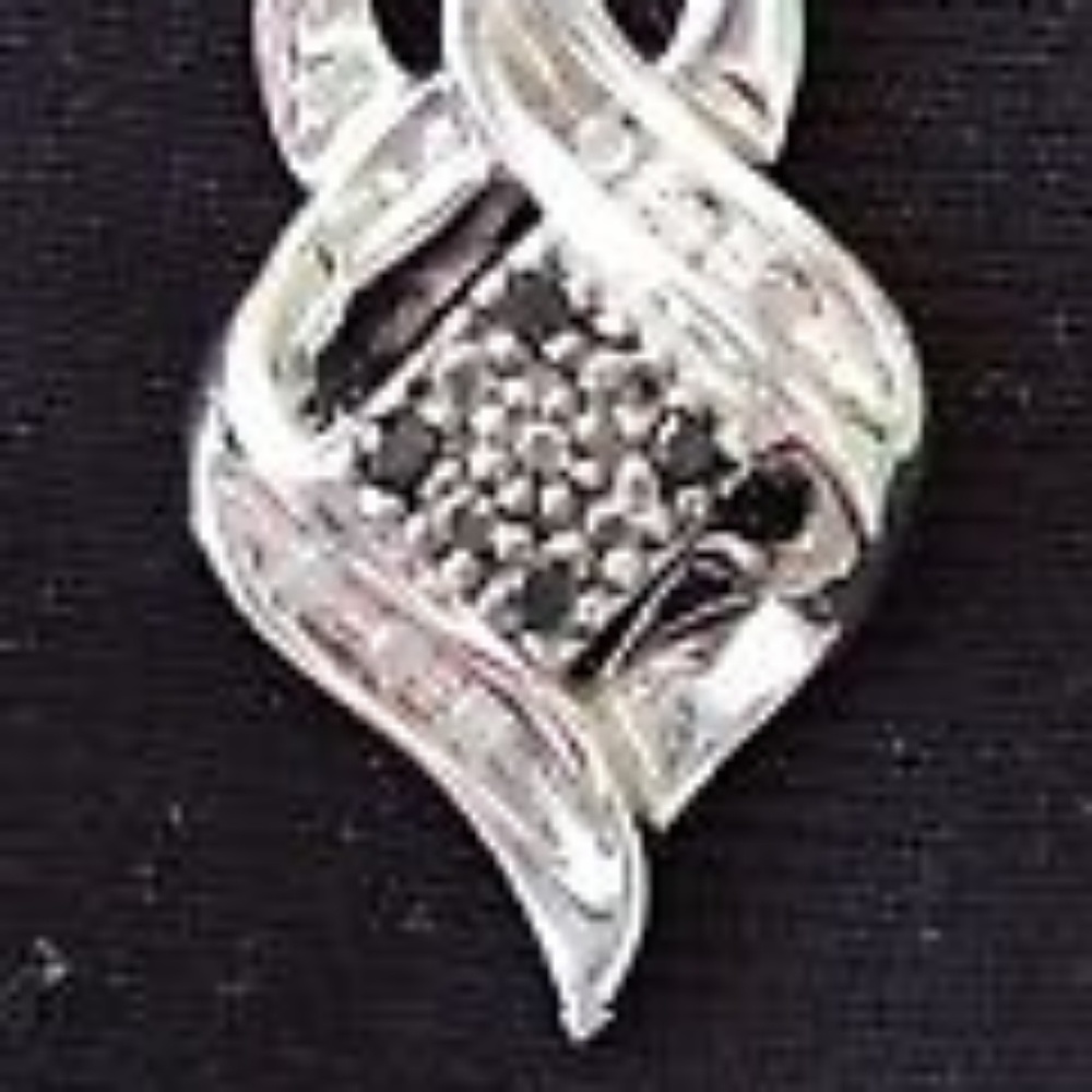 Black/White Diamonds 1/20 ct Necklace